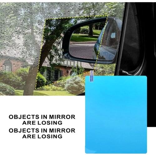 2Pcs Rainproof Films Window Anti Fog Car Rear Mirror Protective Film Window Clear Rainproof Rear View Mirror Film Auto Access