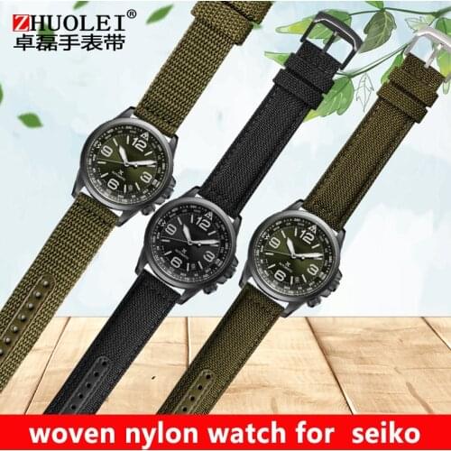 20mm 21mm air permeable Army Green Nylon Watch belt for No.5 Mans watchband with pin buckle