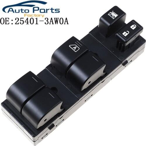New High Quality Front Left Electric Window Master Control Switch For Nissan Sunny 25401-3AW0A 254013AW0A