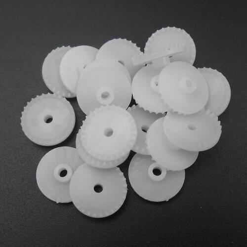 20PCS/Lot 0.5M 28T Plastic Crown Gear 0.5 Modulus 28 Teeth Aperture 2.5mm 2.45mm Reduction Gears DIY Model Accessories T=28 15MM X 4.4MM *FD914X20