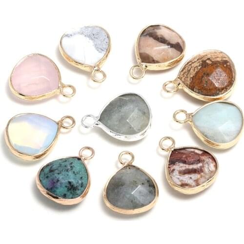 Natural Semi Precious Stone Pendant Drop For Jewelry Making DIY Necklace Bracelets 13x18mm[Package Sale][Package Sale]