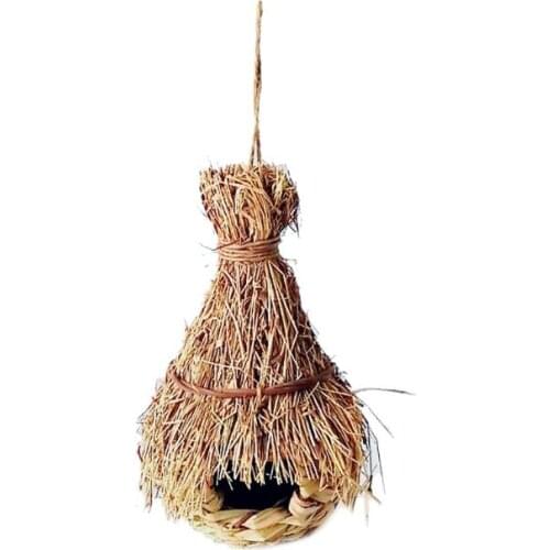 Birds Nest Natural Grass eggs Cage Outdoor Decorative Weaved Hanging Parrot Hous