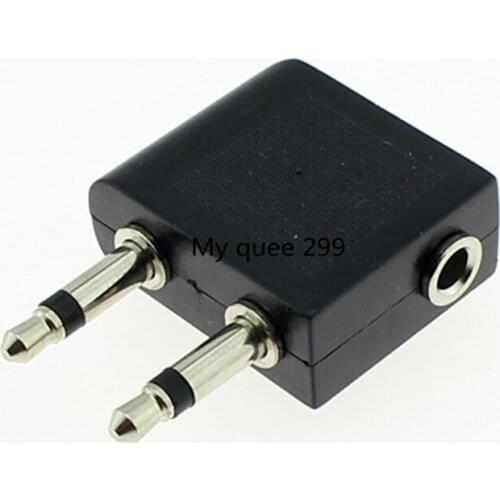 Air headphone transfer plug 3.5 female to double 3.5 male head first audio transfer interface