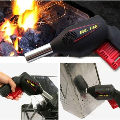 Manually Barbecue Blower Hand Pressing Outdoor BBQ Fan Air Blower Portable Plastic Fan Blower For Camping Hiking Barbecue Tools