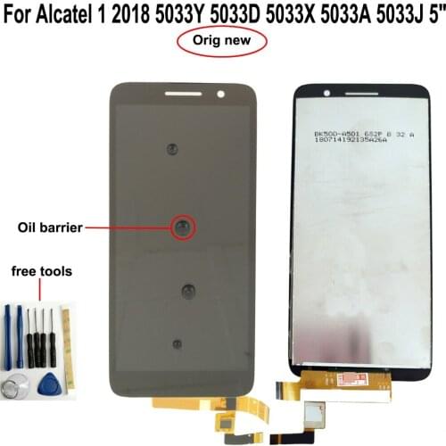 Shyueda 100% Oig NEW For Alcatel 1 2018 5033Y 5033D 5033X 5033A 5033J 5" LCD Display Touch Screen Digitizer wth tools