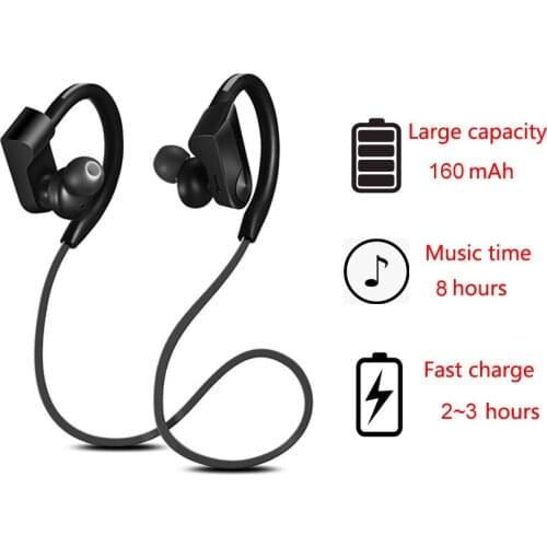 Sport Bluetooth Earphone Wireless Headphone Bluetooth Headset Waterproof Noise Reduction with Microphone for Phone