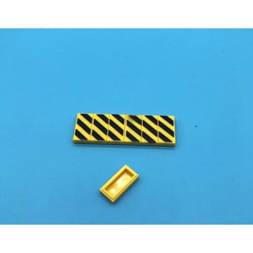 Technology building block 1x2 light panel Street View Road zebra crossing decoration moc-3069 DIY assembled toy gift model