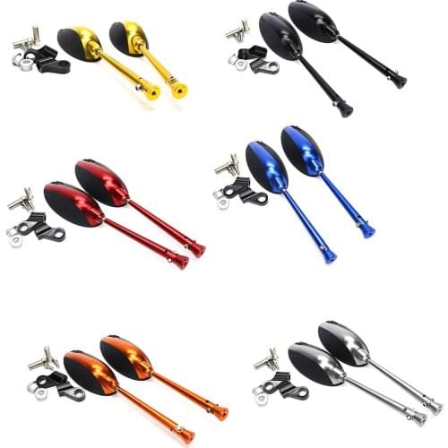 Universal Motorcycle Rearview oval Side Mirror For Yamaha FZ6 FZ1 MT09 MT07 Kawasaki Z300 Z750 Z800 Z900 Z1000 ER-6N For Racing