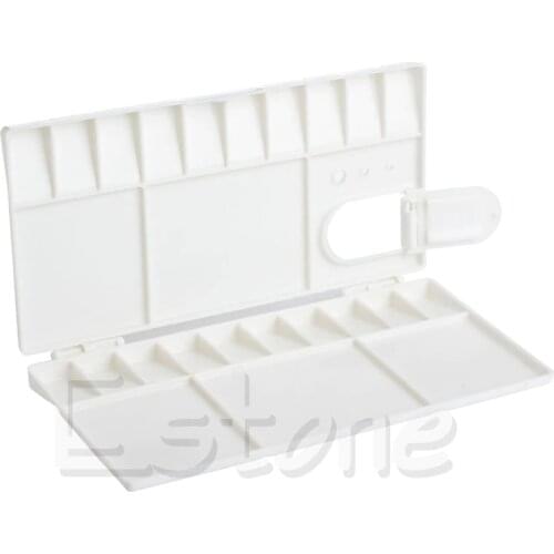 1pc Plastic Palette Art Paint Plastic Drawing Tray Color Palette for Oil Watercolour White Painting Pallet Painting Tool