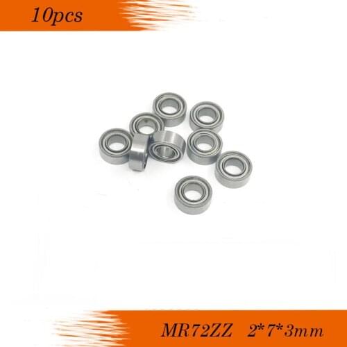 10Pcs High quality MR72ZZ ball bearing 2x7x3 deep groove ball bearing free shipping abec-1 P0