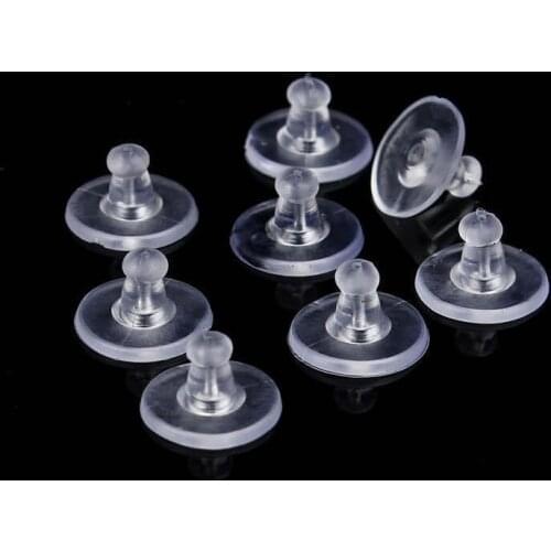 100pcs Earring Back Stopper Rubber Earring Holders Stoppers Silicone Ear Plugging Earring Hooks Blocked Jewelry DIY Accessories