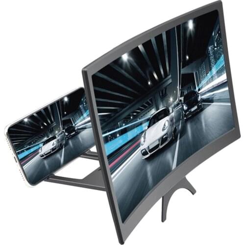 12inch New Mobile Phone Curved Screen Amplifier 3D Video Mobile Phone Magnifying Glass Stand Bracket Phone Foldable Holder