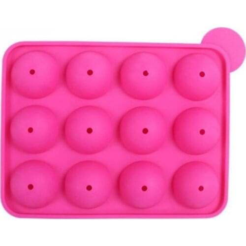 12 Holes Silicone Round Shape Lollipop Pop Mould Cake Cookie Candy Chocolate Maker Tray Baking Tool for party Celebration