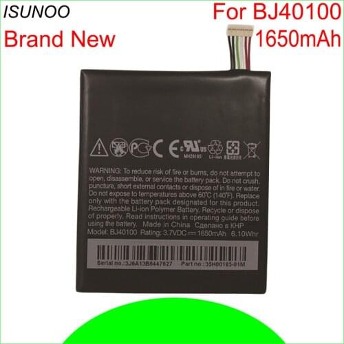 ISUNOO 1650mAh BJ40100 Battery For HTC One s Z520E z560e G25 ones Cellphone Bateria