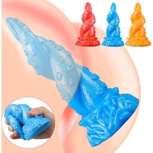 Octopus Tentacle Anal Butt Plug Big Penis Prostate Massager Women Man Orgasm Stimulator Huge Dildo Dick SM Anal Toy Sex Products