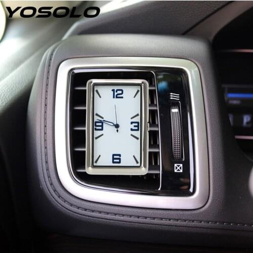 YOSOLO Car Clock Car Decoration Auto Fashion Watch Automobiles Quartz Watch Stick-On Auto Watch Double-sided Sticker