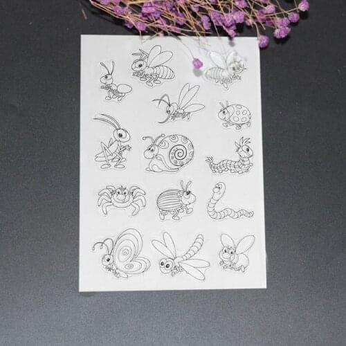 Insect Animal Silicone Clear Seal Stamp DIY Scrapbook Embossing Photo Album Decor