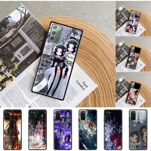 Case For Samsung Galaxy S21 S20 FE S10 Plus + Note 20 Ultra 5G 10 9 Black Soft Phone Coque S9 S8 Chinese Style Tian Guan Ci Fu