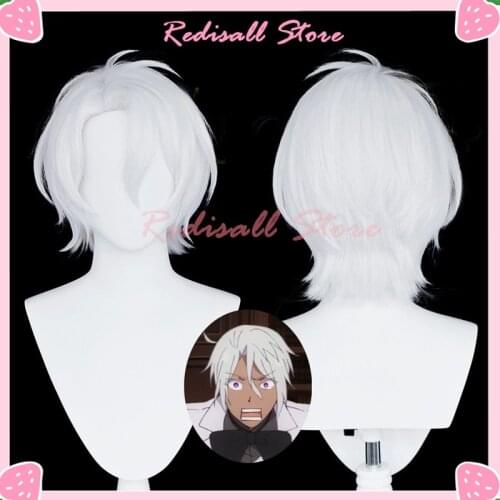 The Case Study of Vanitas Cosplay Wig Noe Silver White Side Part Bangs Heat Resistant Hair Anime Vanitas no Karte Role Play