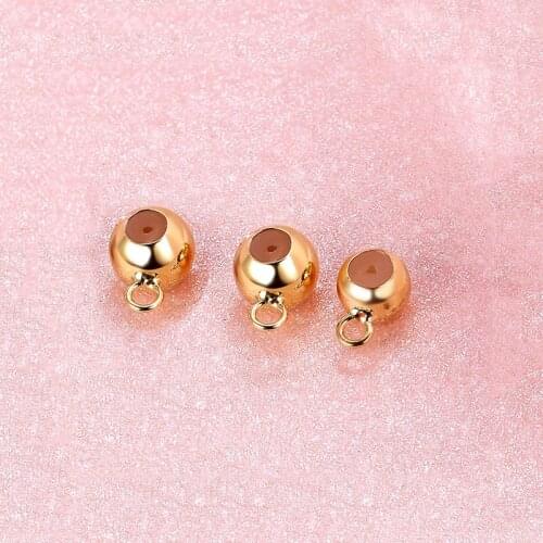Pure 18K Rose Gold Clasp AU750 Yellow Gold Beads DIY Can adjustable Beads