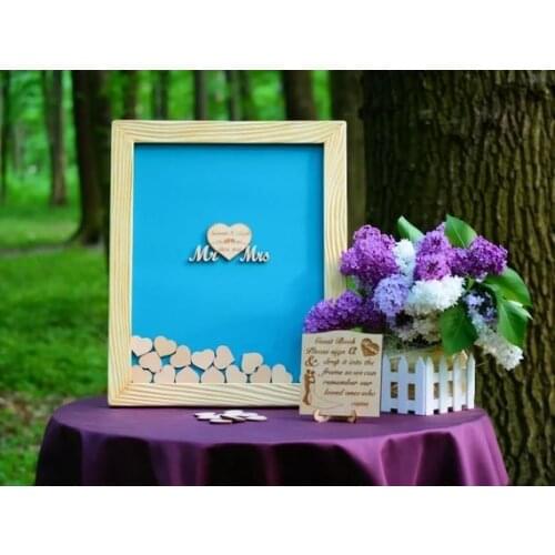 Personalize names rustic wooden Wedding hearts Guest Book Alternative Souvenirs, wedding Guestbooks Drop Box party decorations