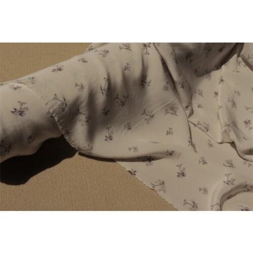 19mumi Double crepe de chine fabric mulberry silk clothing garment fabric BH2172 0.5m