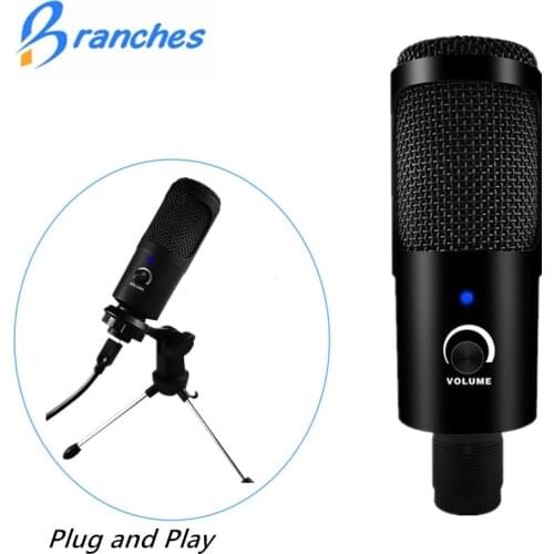 Condenser Microphone computer USB Port Studio Microphone For pc Sound Card Professional Karaoke Microphones DJ Live Recording