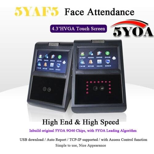 Face Facial TCP IP Attendance Access Control Biometric Time Clock Recorder Employee Digital Electronic Standalone Reader 5YAF5