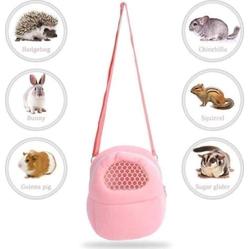 Small Pet Sling Rabbit Cage Hamster My Neighbor Totoro Travel Warm Pouch Guinea Pig Carrying Pouch Breathable Pet Cage Rat Rope