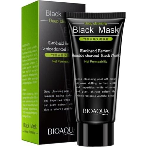 Bamboo Charcoal Mask Black Head Pore Purifying Peel Off Mask