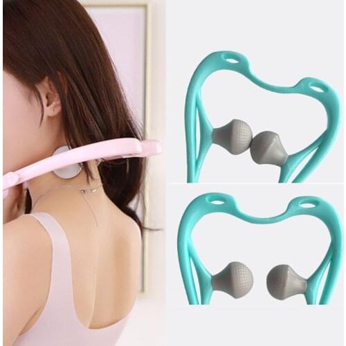 Neck Massager Manual Deep Tissue Massage for Muscle Pain Relief Dual Trigger Point Shoulder Massagers Gifts for Mom Dad Wife
