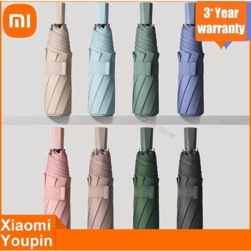 Xiaomi 8 Ribs Mini Rain Umbrella Anti UV Paraguas Sun Umbrella Rain Windproof Light Folding Portable Umbrellas for Women Men