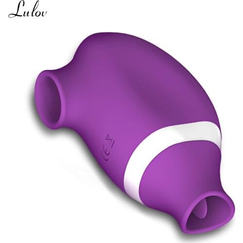 Powerful Clitoris Sucking Vibrator Oral Tongue Sex Toys For Women Clit Nipple Sucker Clitoris Stimulator Dildo For Adults Couple