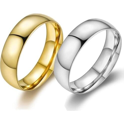 Anniversary Gift Men and Women Ring Fashion Style Fine Jewelry Couple Ring Simple Fashion Luxury Golden Engagement Wedding Ring