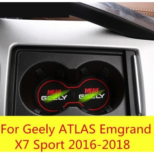Door groove pad water coaster anti-slip mat interior modification storage slot For Geely ATLAS Emgrand X7 Sport 2016-2018