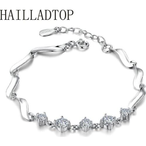 Silver Jewelry Crystal Bracelet Cute Fashion Jewelry Super Flash Retro Bracelet Wedding Bracelet Womens Accessories Girls Gift