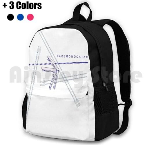 Staplers Outdoor Hiking Backpack Riding Climbing Sports Bag Senjigohara Waifu Anime Shaft Senjougahara Hitagi Hitagi