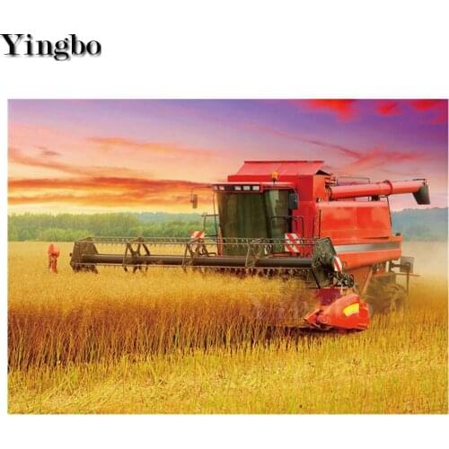 Tractor Farm landscape 5D Diamond Painting Full Display Diamond Embroidery Full Square Round drill Cross Stitch kits Rhinestones