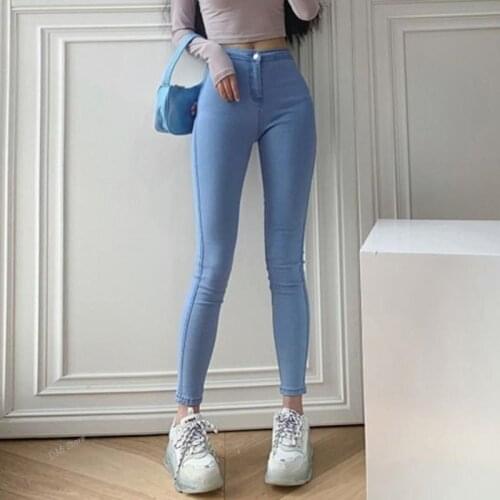 Female Trousers Plus Size Spring Autumn Jean Women Stretch Slim Jeans Skinny High Waist Woman Denim Pencil Pants