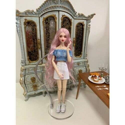 1/6th Sky Blue Off-shoulder Short-sleeve Folds Tops Model for 12"