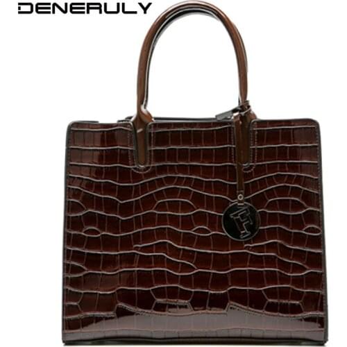 2019 Crocodile Leather Women Bags Luxury Women Handbags Designer Soft Leather Women Shoulder Bags Fashion Messenger Bag Ladies