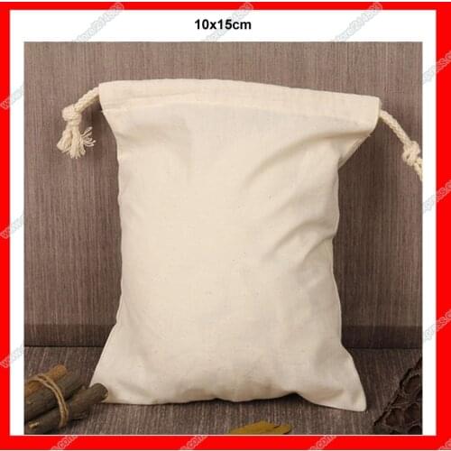 500pcs/lot) Size 10x15 Custom gift drawstring cotton bag with your logo