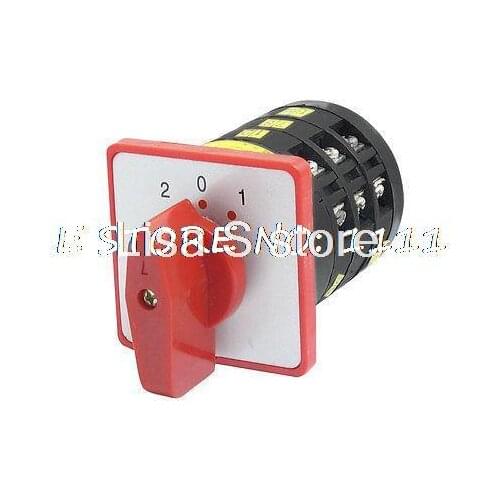 AC 380V 5A 18 Terminals 3 Positions Rotary Changeover Cam Switch LW6-3