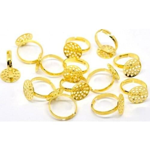 Free shipping!!!!!500 pcs/lot Adjustable Ring Base Blank Findings fit 14mm