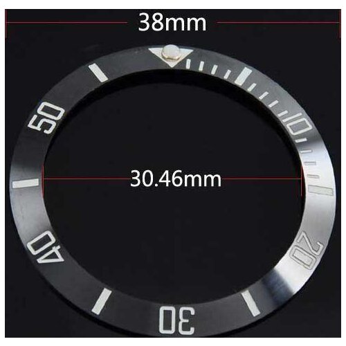 38mm Black Ceramic Bezel Fit for 40mm SUB for Gmt Watch Face Watches Replacement Accessories