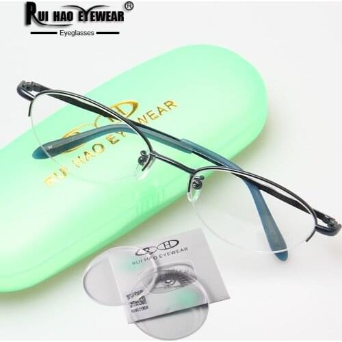Pure Titanium Prescription Eyeglasses Myopia Glasses Resin Lenses Oval Design Optical Glasses Customize Spectacles