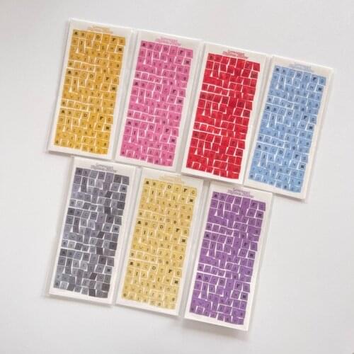 Color Alphanumeric Cute Stickers Diy Labels Laser Paster Student Notebook Diary Stationery Decorative Sticker School Supplies