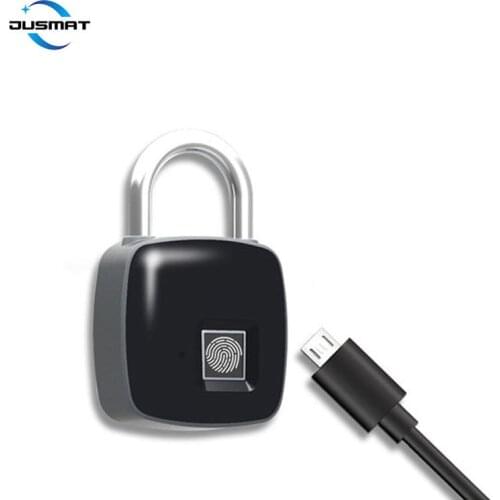 Fingerprint Lock Access Control Waterproof Keyless Anti-theft Standalone Biometric Padlock Door Lock USB Charge