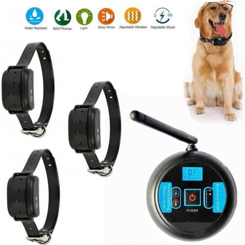 2019 New 500M Wireless Electronic Fence Dog Collar Waterproof Beep Shock Dog Training Collar Pet Products For Dog Repeller