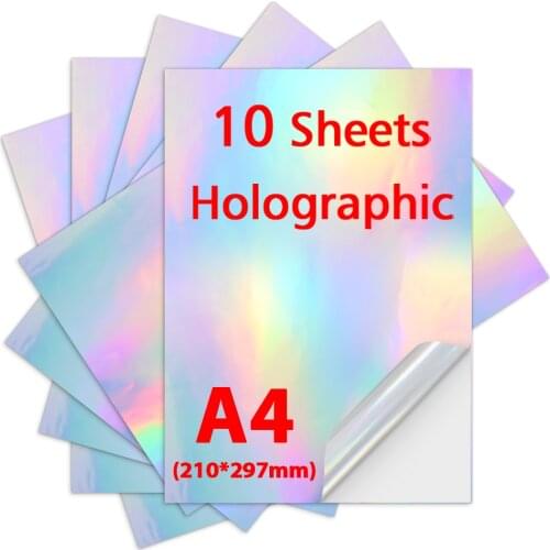 A4 Glossy Matte Printable Vinyl Sticker Paper 10 Sheets Self-adhesive Copy Paper for Inkjet printer DIY Crafts Waterproof paper